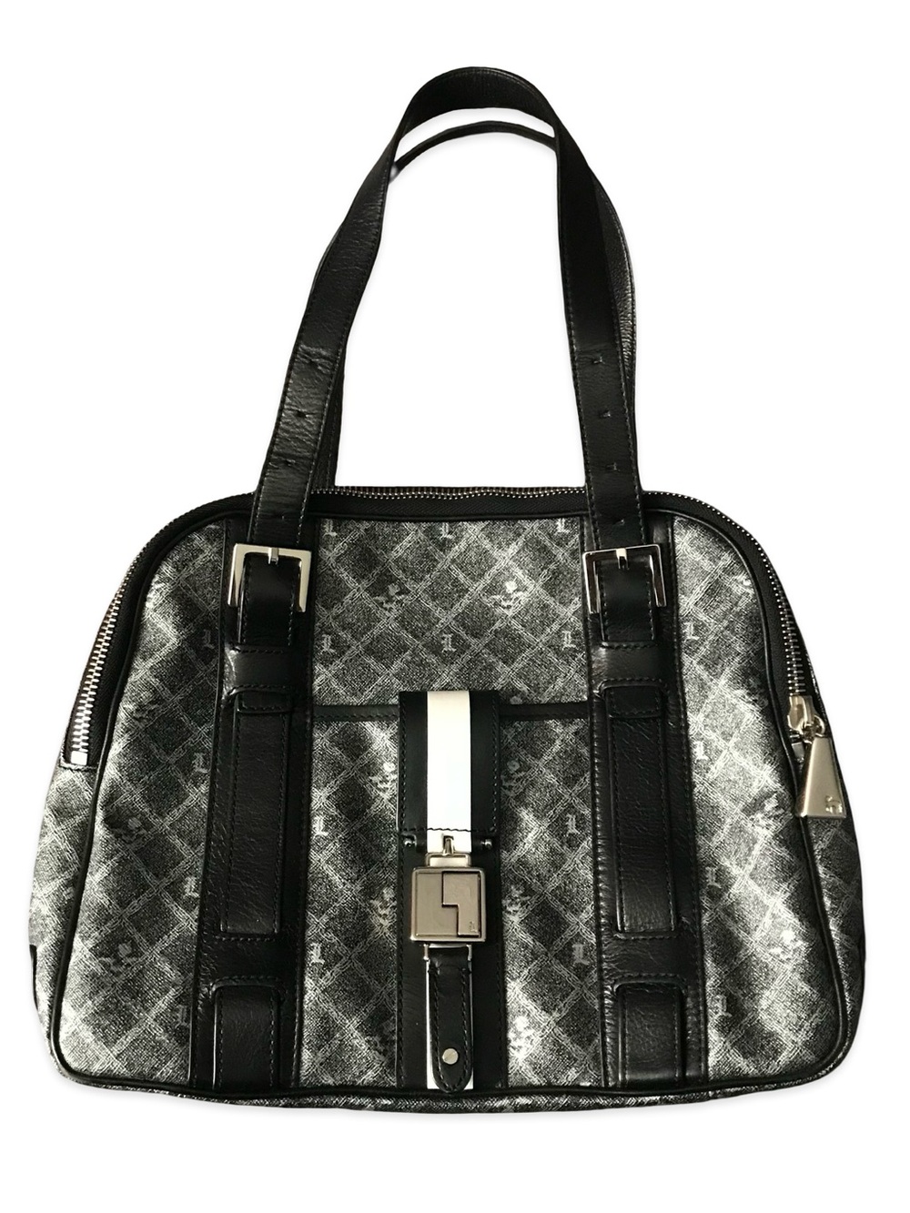 Black and Silver L.A.M.B. Handbag